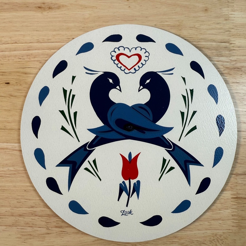 Vintage Jacob Zook Love and Friendship Hex Sign Decorative Wall Hanging Folk Art - Picture 2 of 9